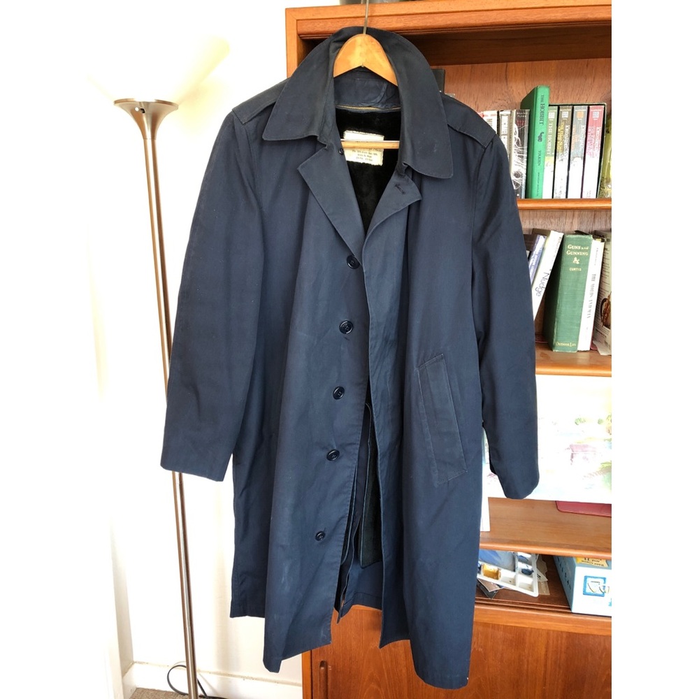 Authentic USAF faux fur lined trench coat - 42S